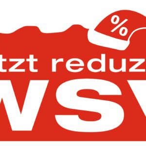 Ankleber WSV-Jetzt reduziert-Schnee-Mütze rot/weiss