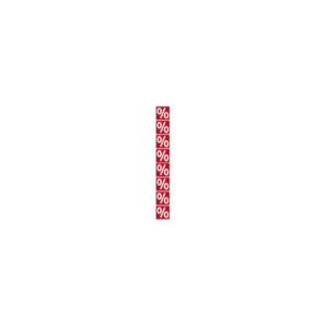 Ankleber Prozente 13x99cm, vertikal (hoch)