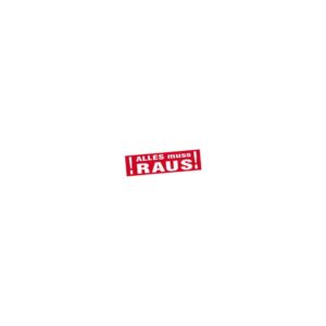 Ankleber  ALLES muss RAUS, 70x20cm