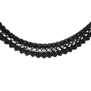 Papiergirlande schwarz Ø20cm, L: 4m