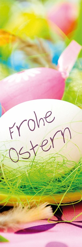 Langbahn Frohe Ostern 60x180cm, bunt