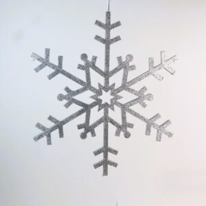Schneekristall Ø101cm, silber-glitter