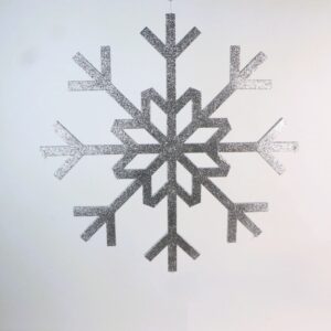 Schneekristall Ø101cm, silber-glitter