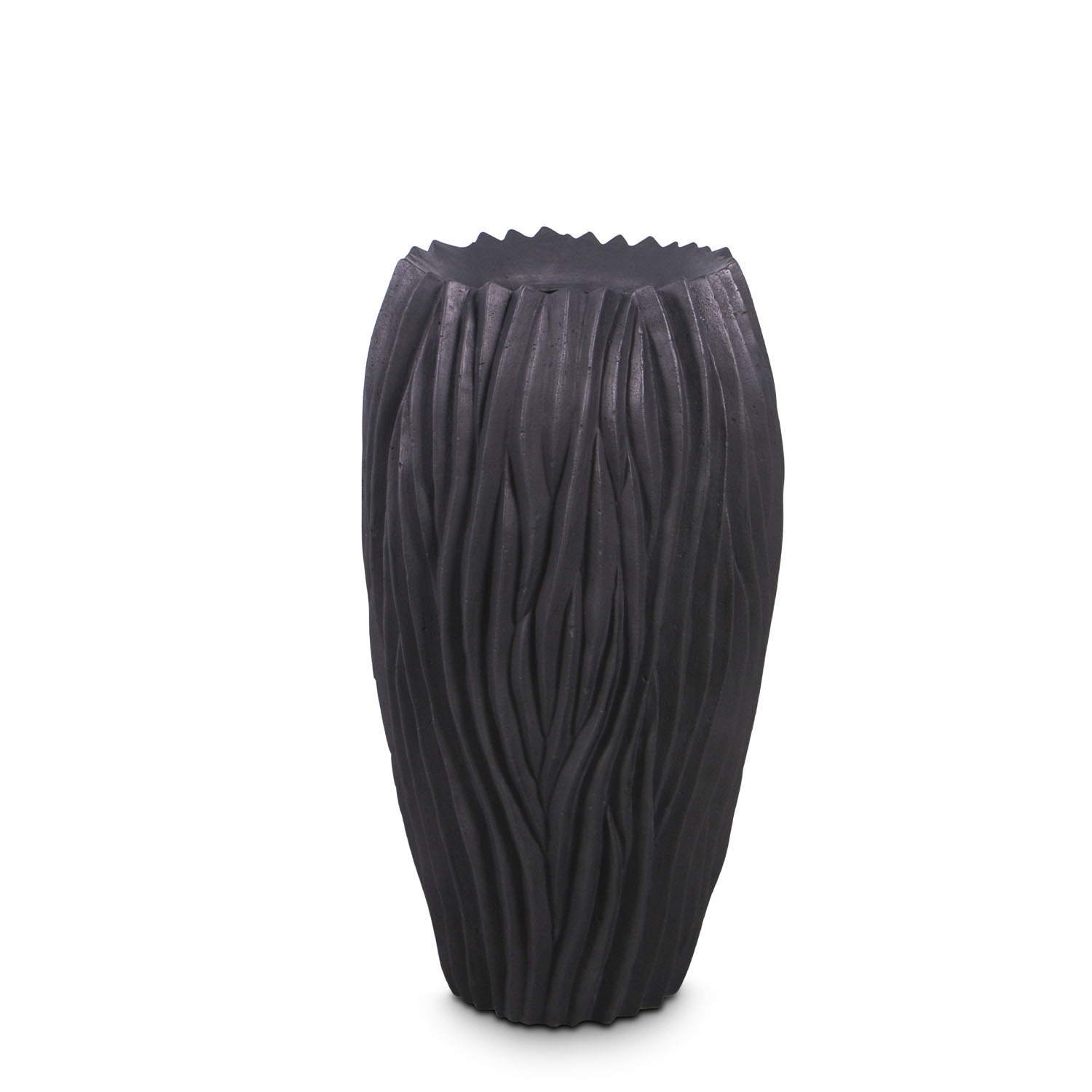 River Bodenvase, Ø38 cm, H:70 cm, schwarz