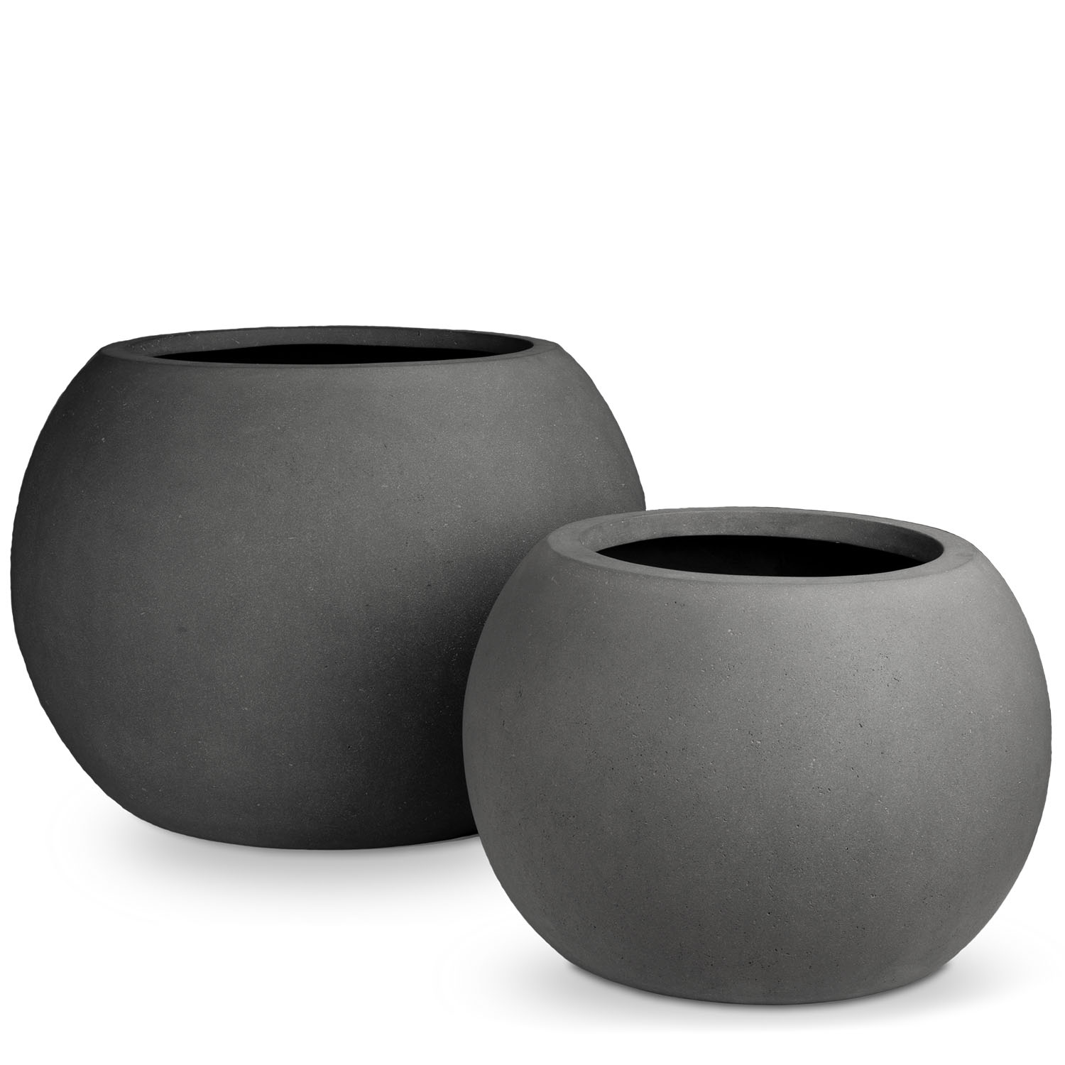 Polystone Pflanzgefäß Globe, Ø80cm, H:57 cm, grau – Bild 3