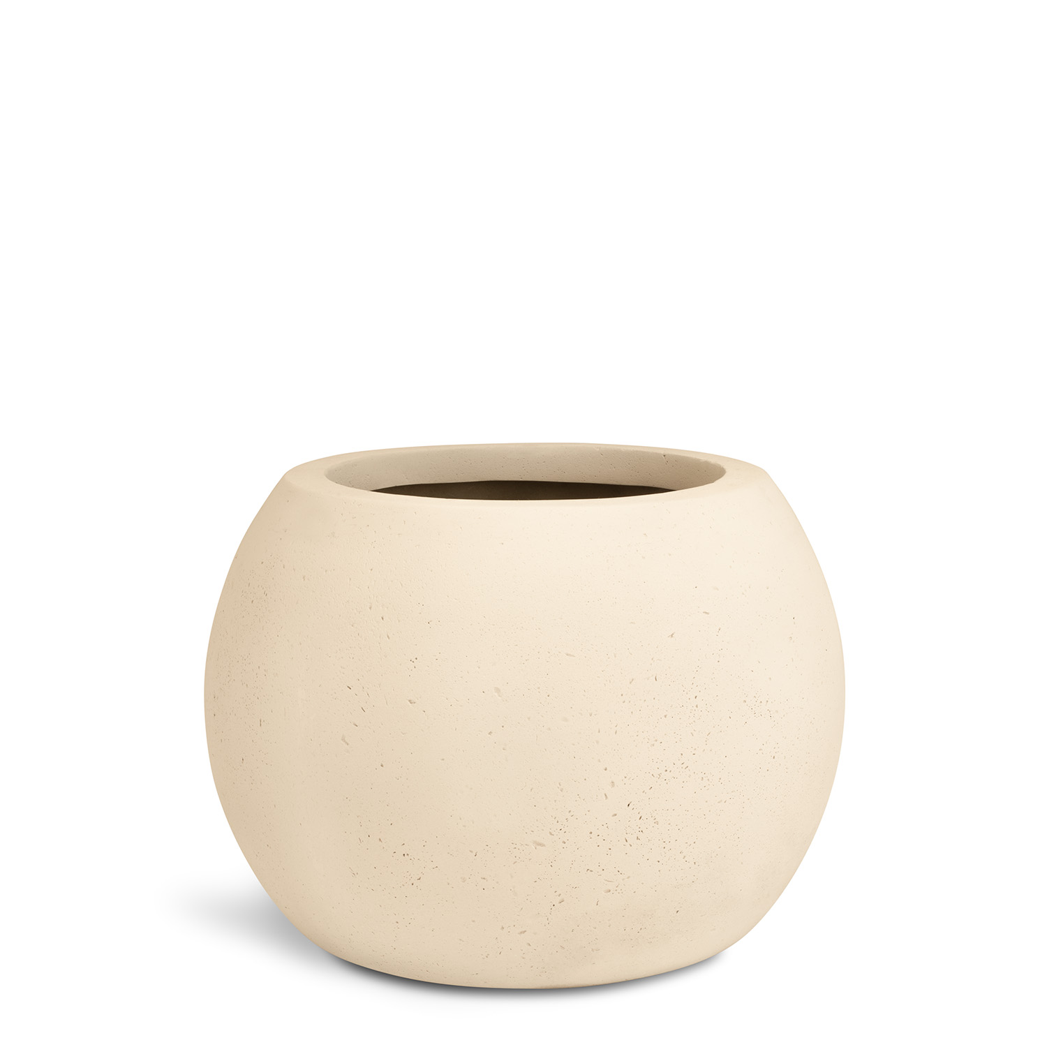 Polystone Pflanzgefäß Globe, Ø40cm, H:28,5 cm, creme
