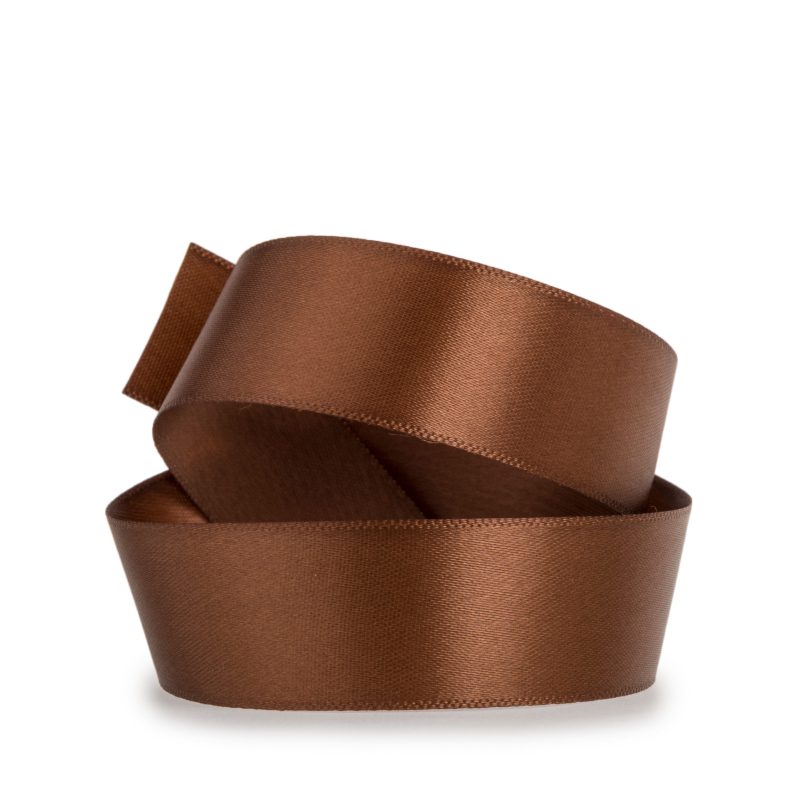 Doppelsatin-Band, braun