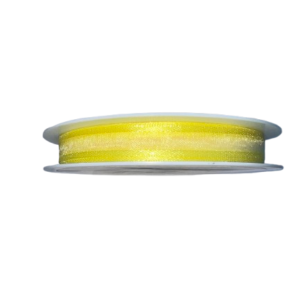 Organza/Satinband B:10mm, zitrone, L:25m/Rolle