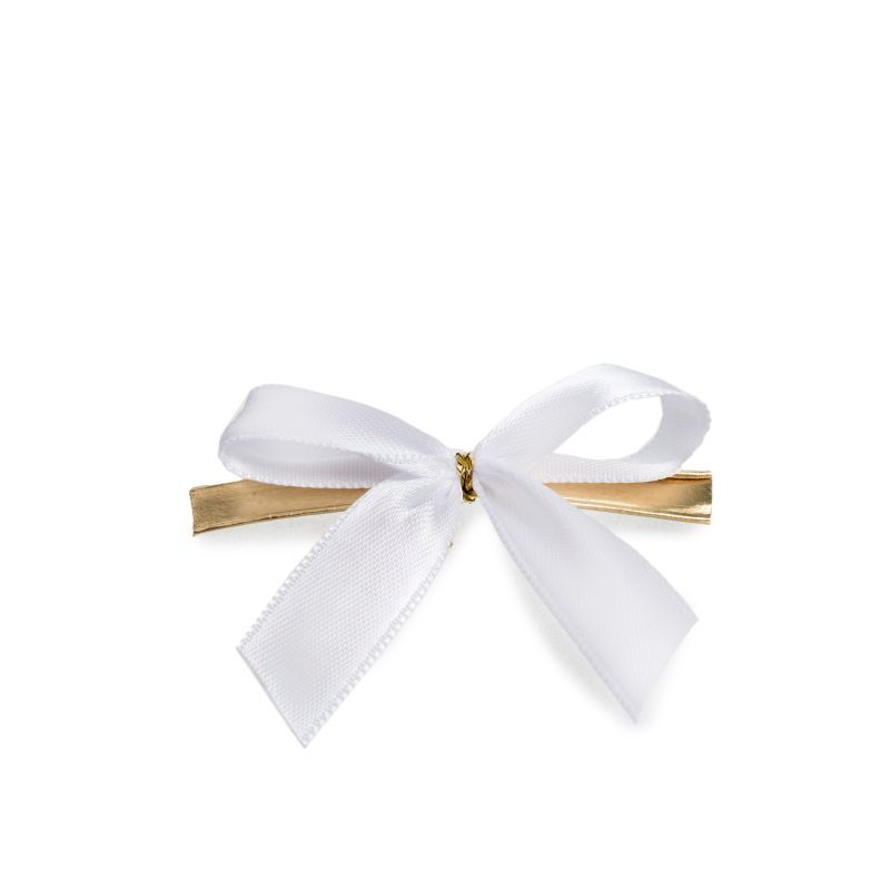 Schleifen mit Drahtclip Breite:60mm, weiß