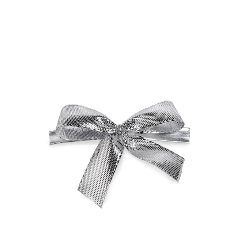 Schleifen mit Drahtclip Breite:60mm, silber