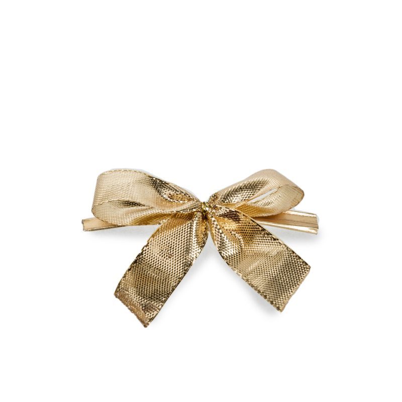 Schleifen mit Drahtclip Breite:60mm, gold