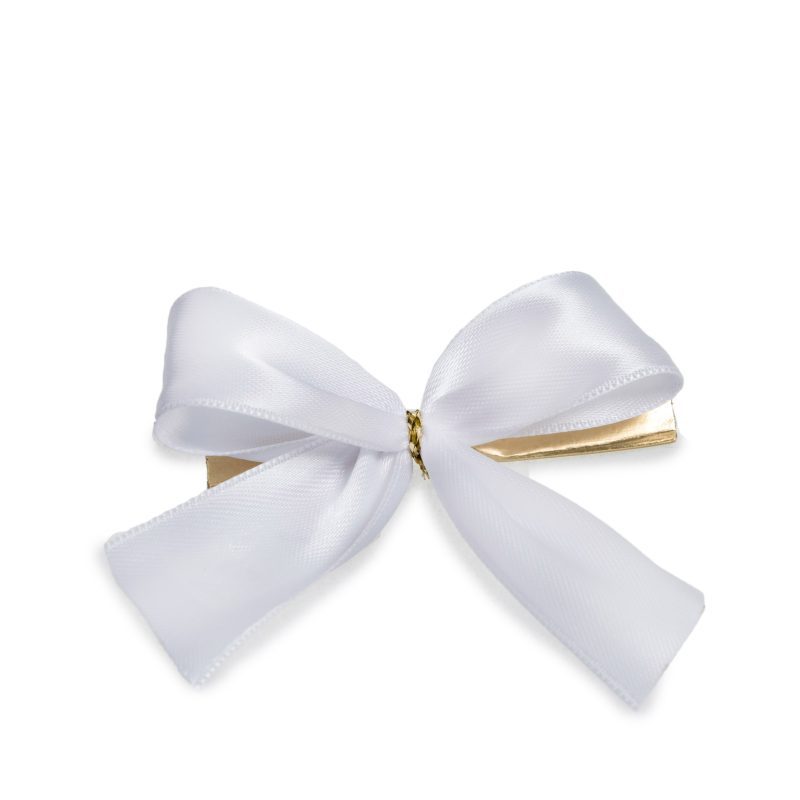 Schleifen mit Drahtclip WEISS