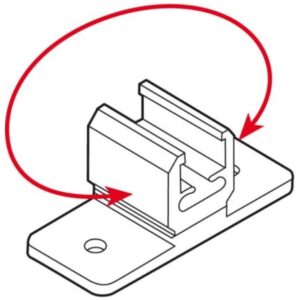Halterung drehbar, zum Anschrauben, für A6/A3, VE=10 Stk.
