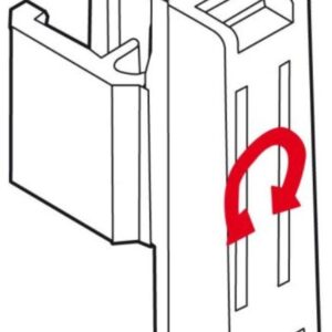 Magnethalter rechteckig, drehbar, transparent