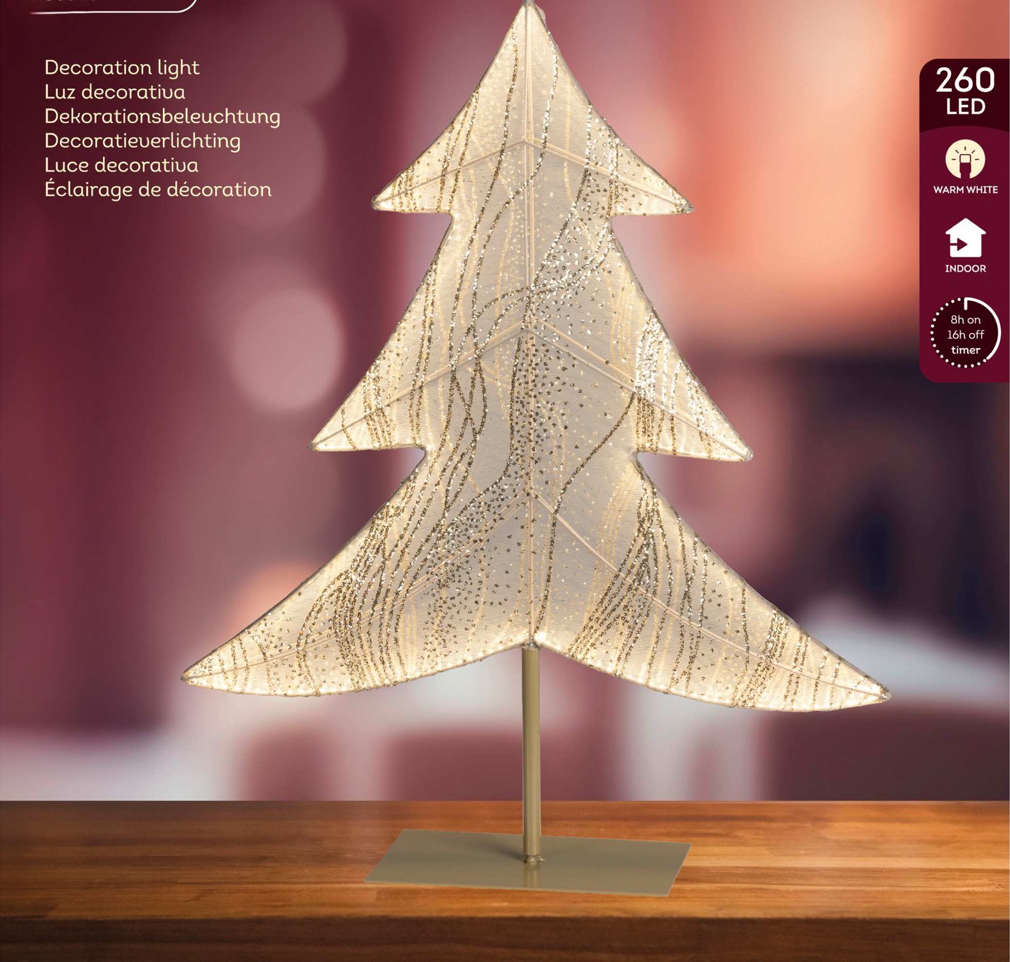 LED Baum, L.13cm x B.54cm x H.65cm, Dauerbetrieb indoor – Bild 4