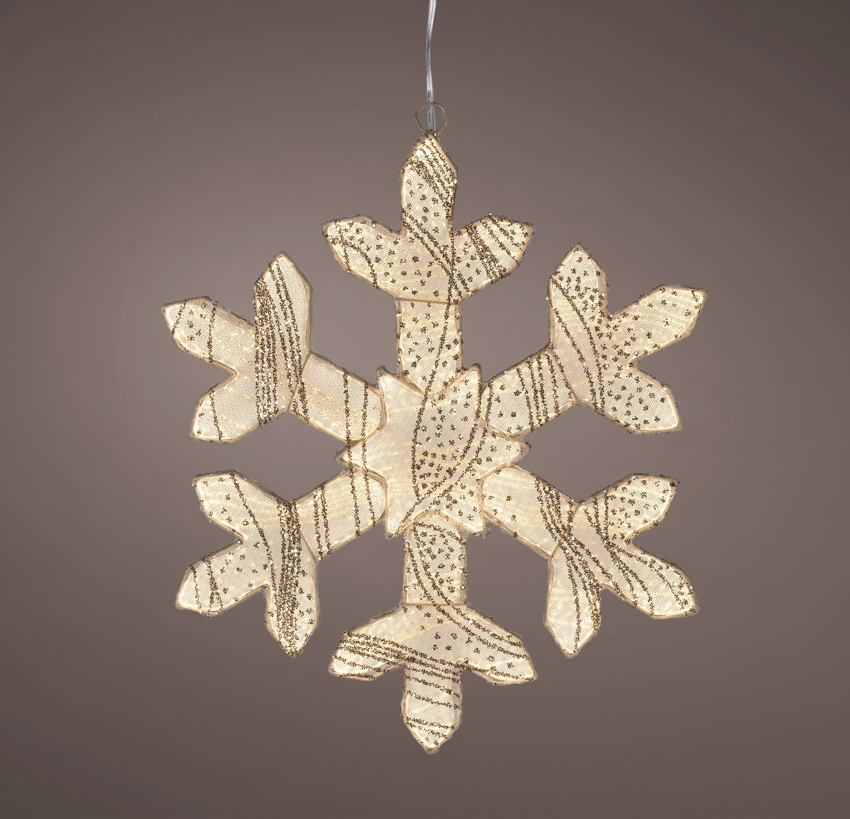 LED Schneeflocke, Ø38cm, Dauerbetrieb indoor