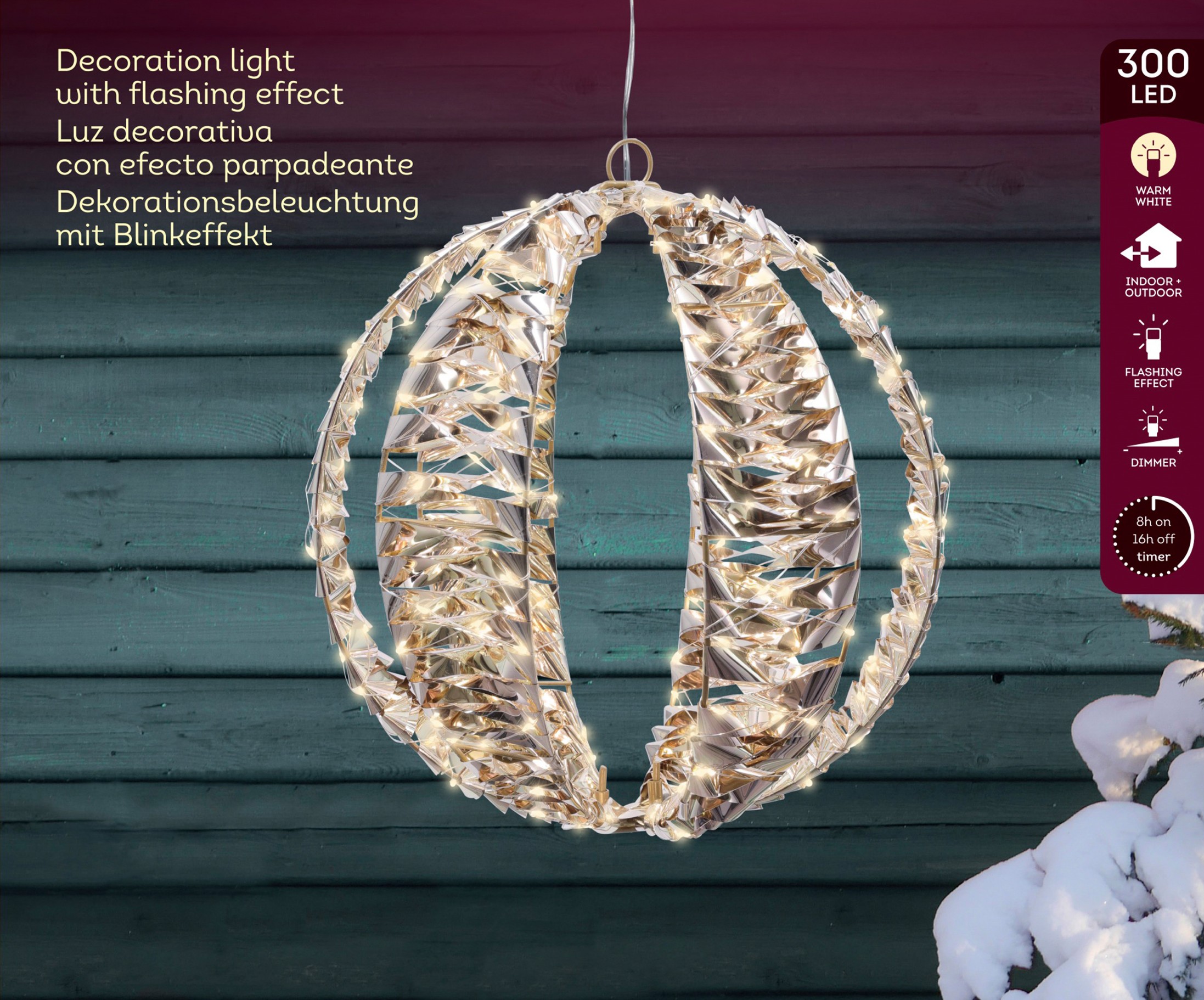 Micro LED Kugel pet Outdoor, Ø30cm – Bild 4