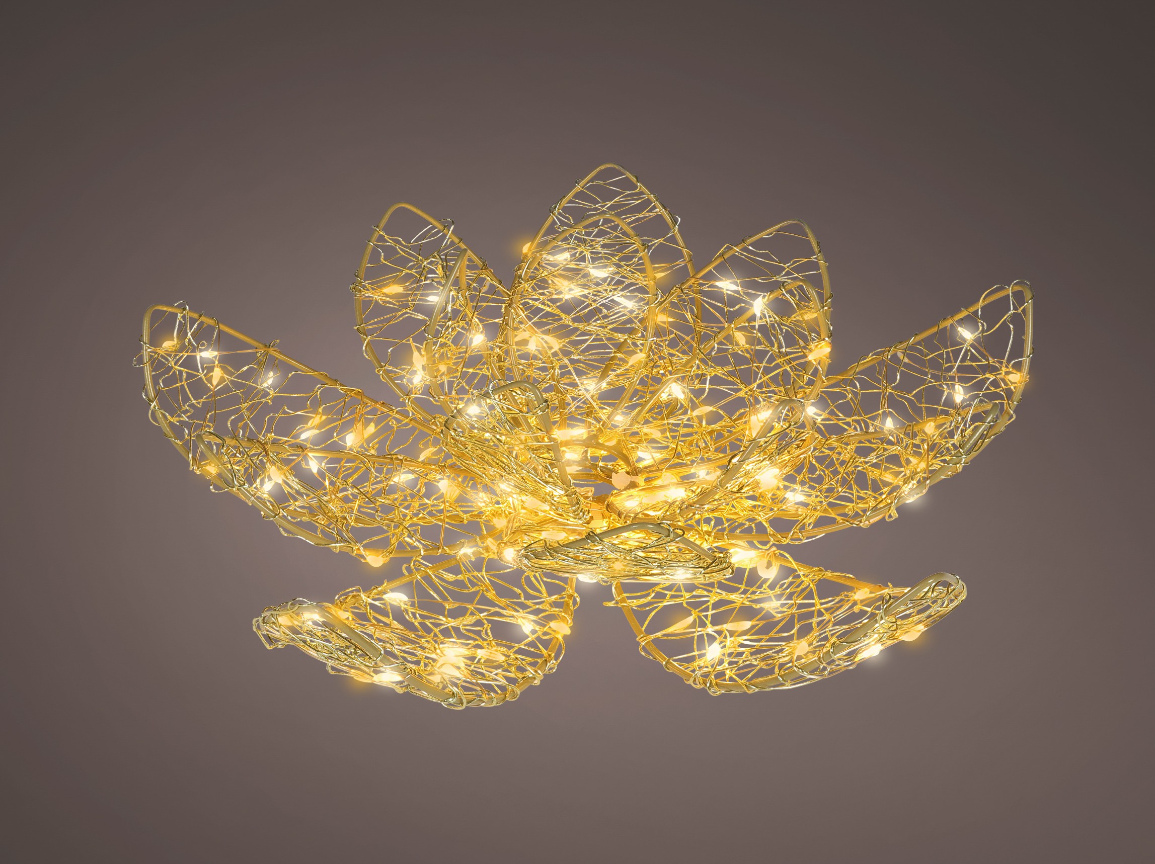 Micro LED Blume Metall flash-effekt Outdoor, Ø28xH:9cm