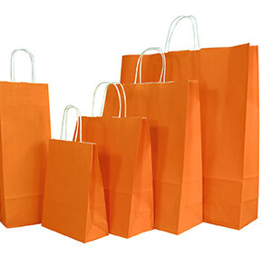 Papierflaschentasche Smartline orange, HxBxT:39x16x7cm, VE=25 Stk.