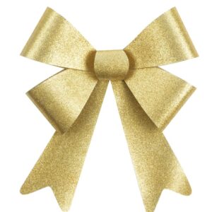 Glitter-Schleife 23x35cm, gold
