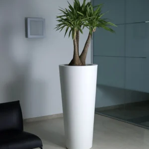 Pflanzkübel Ilie Ø 57/H: 126 cm, weiß