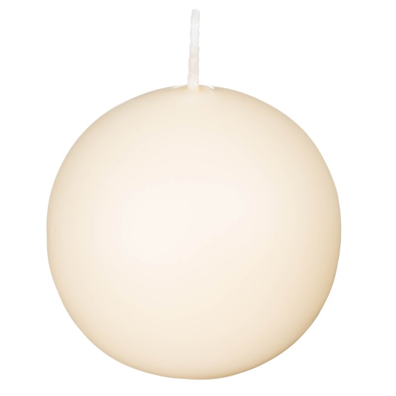 Kugelkerze Ø60mm, wollweiß
