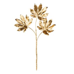 Aralienblatt-Stamm x 3, L:83cm, gold