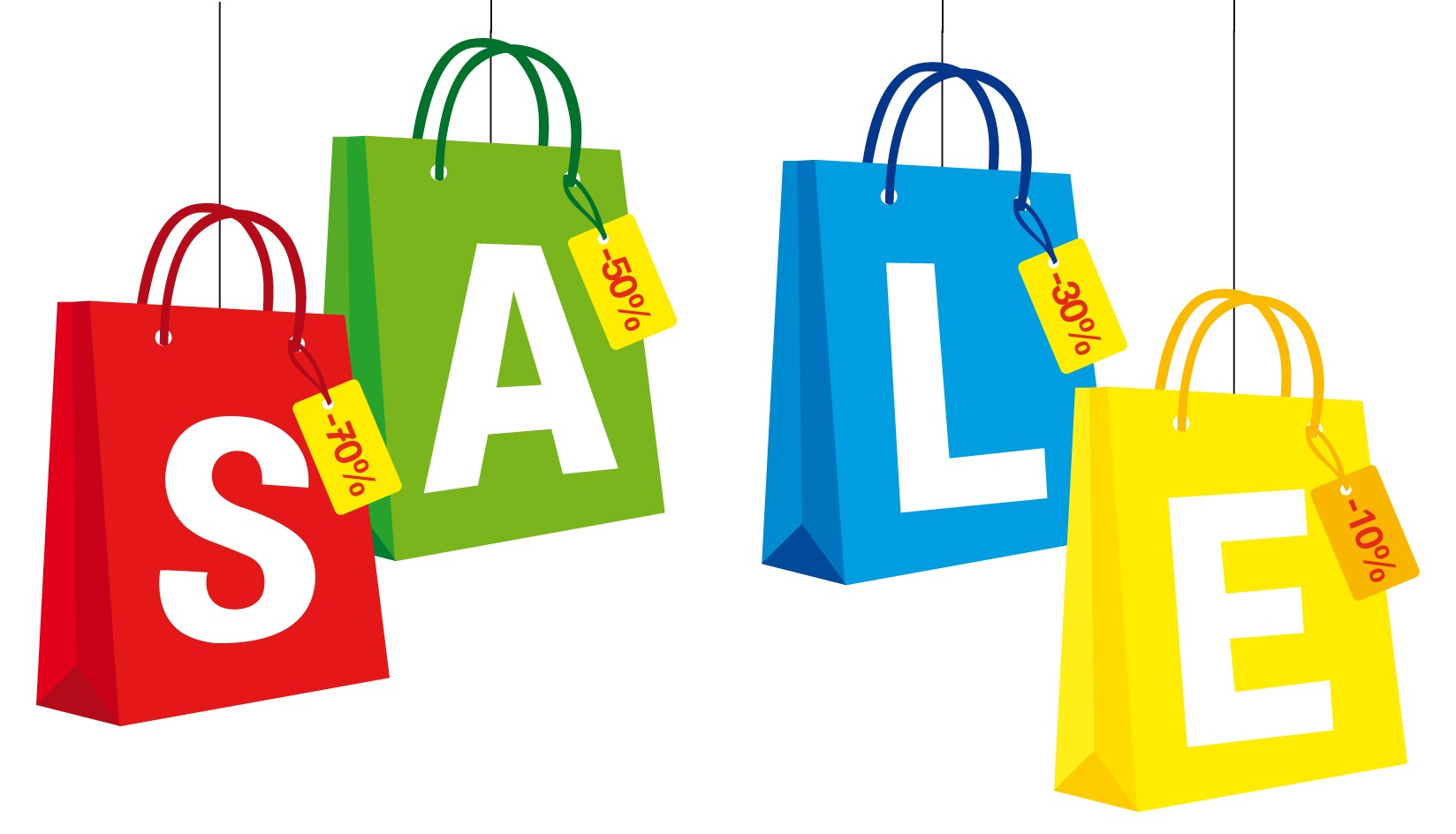 Taschen-Girlande SALE L:130x40cm, bunt