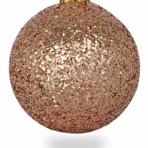 Weihnachtskugel Glitter Ø15cm, cappuccino