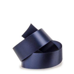 Doppelsatin-Band B:3mm, nachtblau, 50m/Rolle
