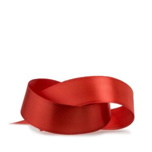 Doppelsatin-Band B:15mm, feuerrot, 50m/Rolle