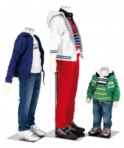 Kinderfigur 18 Monate, kopflos, elfenbein/chrom