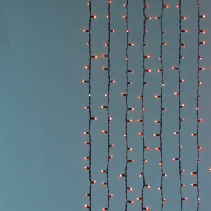 LED-Lichtervorhang B:2 x L:3m, kuppelbar, warm weisse LEDs