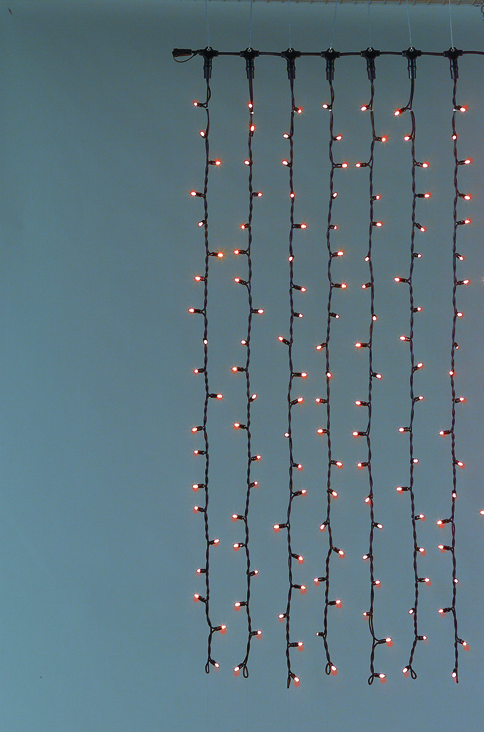 LED-Lichtervorhang B:2 x L:3m, kuppelbar, warm weisse LEDs