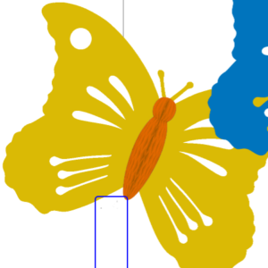 Schmetterling 28x40cm, gelb