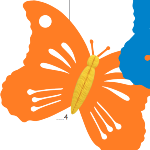 Schmetterling 28x40cm, orange