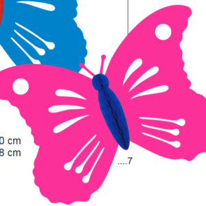 Schmetterling 28x40cm, pink