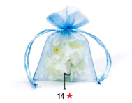 Organza-Beutel 12x17cm, hellblau