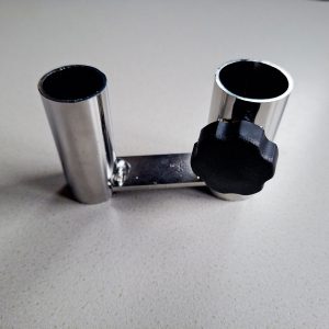 Adapter-Hosenträger für Büstenständer L:9,5cm, verchromt
