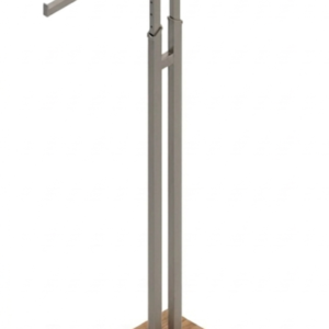 2-Weg Ständer, ausziehbar, H:130-180cm, B:45xT:45cm, metall natur(grau), m.Holzsockel