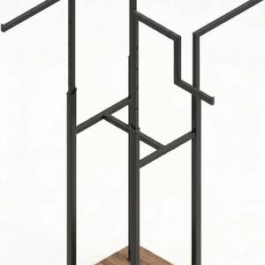 4-Weg Ständer, ausziehbar, H:130-180cm, B:45xT:45cm, anthrazit, m.Holzsockel
