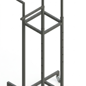 4-Weg Ständer, ausziehbar, H:130-180cm, B:45xT:45cm, anthrazit, rollbar