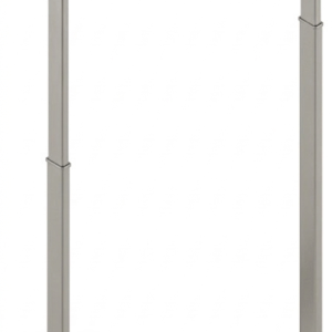 Halbkreis-Ständer, höhenverstellbar, H:115-165cm, B:80xT:40cm, metall natur(grau)