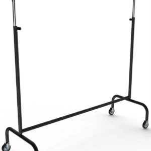 Rollständer STR 8, H:120/200cm, ausziehbar, schwarz/verchromt