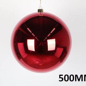 Weihnachtskugel Ø50cm, rot glänzend