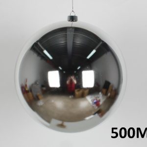 Weihnachtskugel Ø50cm, silber glänzend