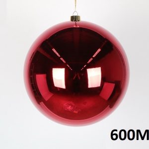 Weihnachtskugel Ø60cm, rot glänzend