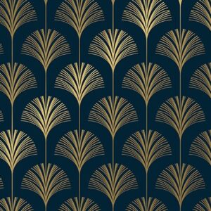 Secare Rolle "midnight gold fan", 70cm x L:200m