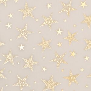 Secare-Rolle "Big stars" B:70cm/L:100m, gold