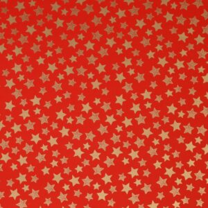 Secare-Rolle "Stars classic" B:70cm/L:100m, gold/rot